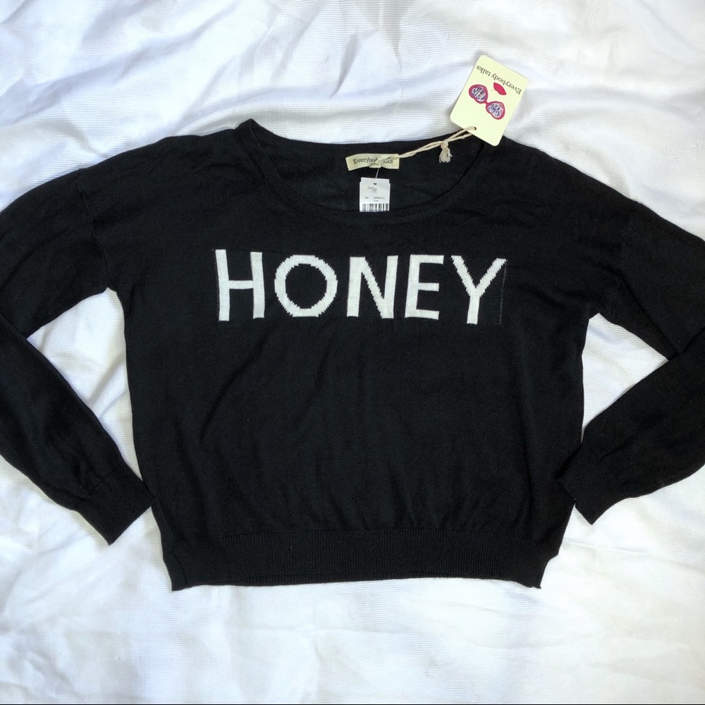 🆕 LF Drop Shoulder Honey Black Pullover Sweater